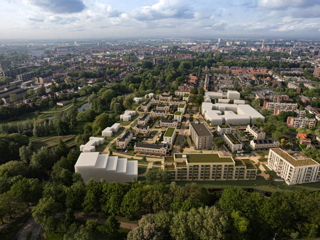 nieuwbouw Park Langendijk Breda_vogelvlucht deelplan De Kruidentuin